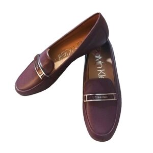 LIKE NEW Calvin Klein Lira Maroon Loafers Women's size 7.5